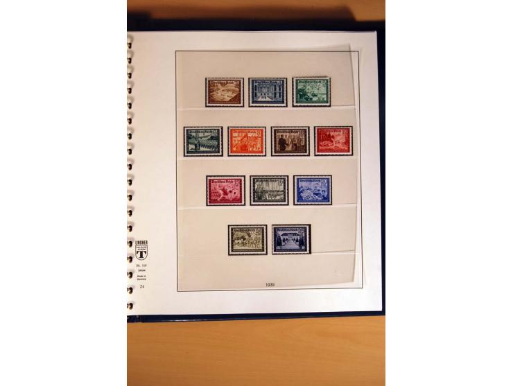 1933/45, postfrische und ungebrauchte Sammlung mit vielen postfrischen hochwertigen Sätzen, teils sign., sauber im Lindner-T-
