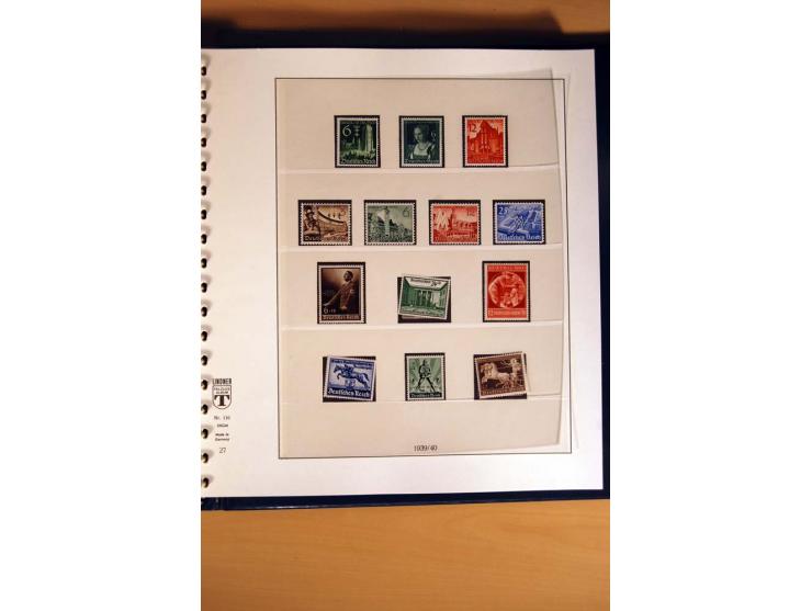 1933/45, postfrische und ungebrauchte Sammlung mit vielen postfrischen hochwertigen Sätzen, teils sign., sauber im Lindner-T-