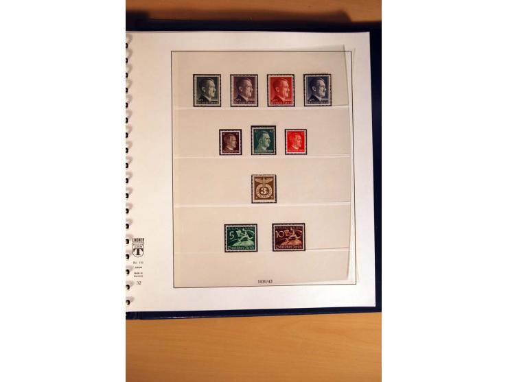 1933/45, postfrische und ungebrauchte Sammlung mit vielen postfrischen hochwertigen Sätzen, teils sign., sauber im Lindner-T-