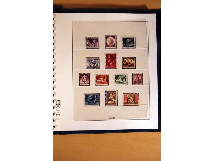 1933/45, postfrische und ungebrauchte Sammlung mit vielen postfrischen hochwertigen Sätzen, teils sign., sauber im Lindner-T-