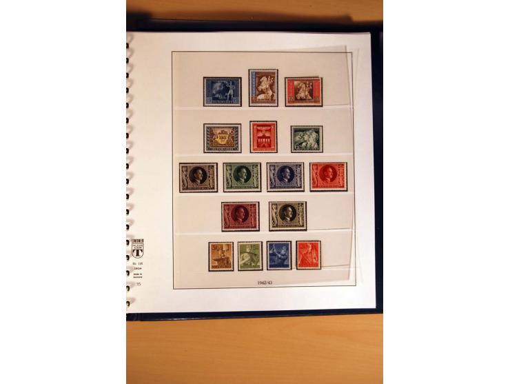 1933/45, postfrische und ungebrauchte Sammlung mit vielen postfrischen hochwertigen Sätzen, teils sign., sauber im Lindner-T-