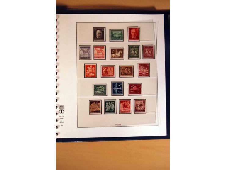 1933/45, postfrische und ungebrauchte Sammlung mit vielen postfrischen hochwertigen Sätzen, teils sign., sauber im Lindner-T-