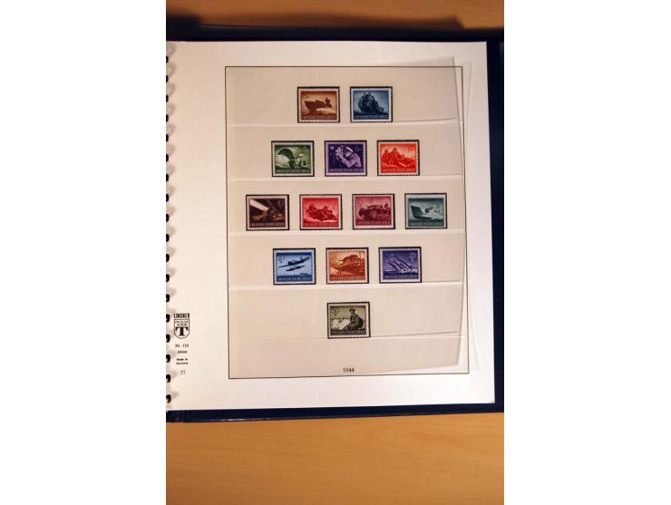 1933/45, postfrische und ungebrauchte Sammlung mit vielen postfrischen hochwertigen Sätzen, teils sign., sauber im Lindner-T-