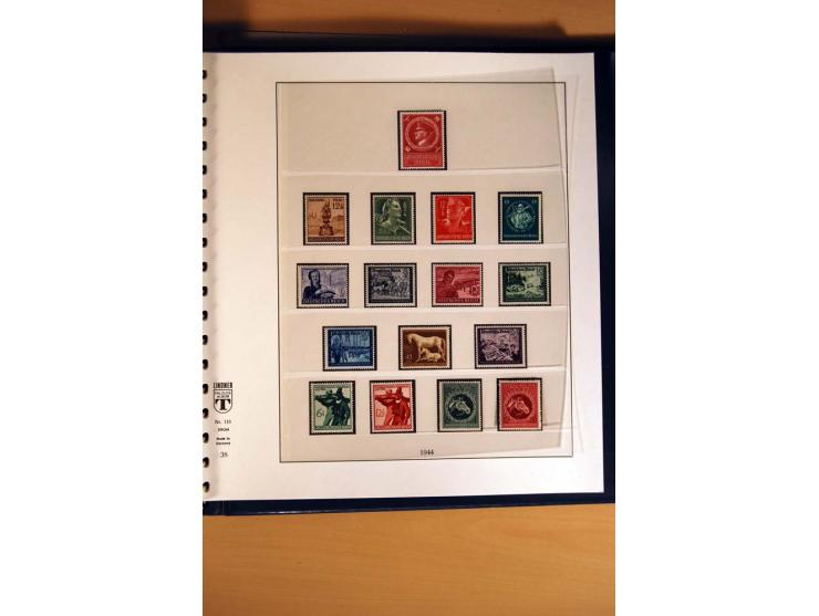 1933/45, postfrische und ungebrauchte Sammlung mit vielen postfrischen hochwertigen Sätzen, teils sign., sauber im Lindner-T-