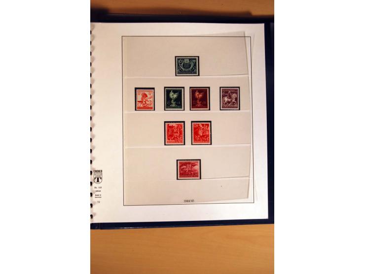 1933/45, postfrische und ungebrauchte Sammlung mit vielen postfrischen hochwertigen Sätzen, teils sign., sauber im Lindner-T-