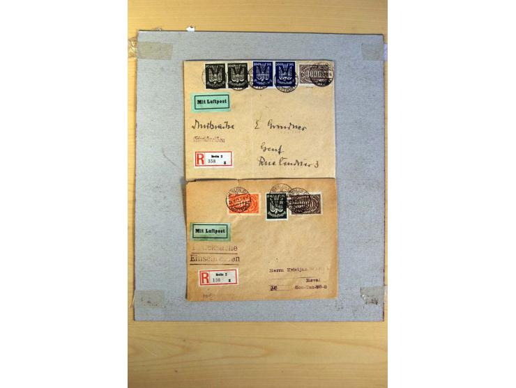 1920/23, umfangreiche Sammlung eingeschriebene Drucksachen mit über 100 Umschlägen und Karten, dabei viel Auslandspost inkl. 