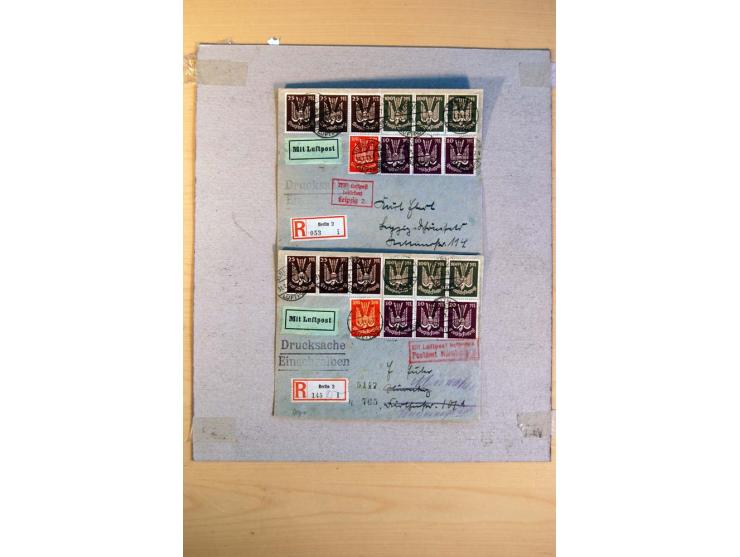 1920/23, umfangreiche Sammlung eingeschriebene Drucksachen mit über 100 Umschlägen und Karten, dabei viel Auslandspost inkl. 
