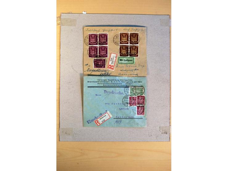 1920/23, umfangreiche Sammlung eingeschriebene Drucksachen mit über 100 Umschlägen und Karten, dabei viel Auslandspost inkl. 