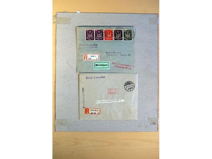 1920/23, umfangreiche Sammlung eingeschriebene Drucksachen mit über 100 Umschlägen und Karten, dabei viel Auslandspost inkl. 