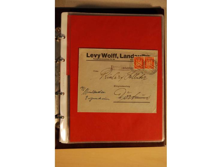1923/32, umfangreiche Sammlung mit einigen hundert Briefen und Karten, sauber nach Ausgaben sortiert mit vielen besseren Einz