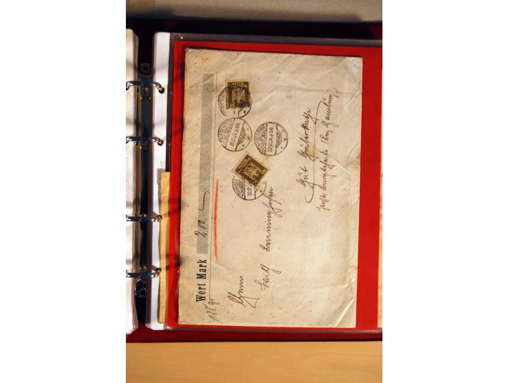 1923/32, umfangreiche Sammlung mit einigen hundert Briefen und Karten, sauber nach Ausgaben sortiert mit vielen besseren Einz