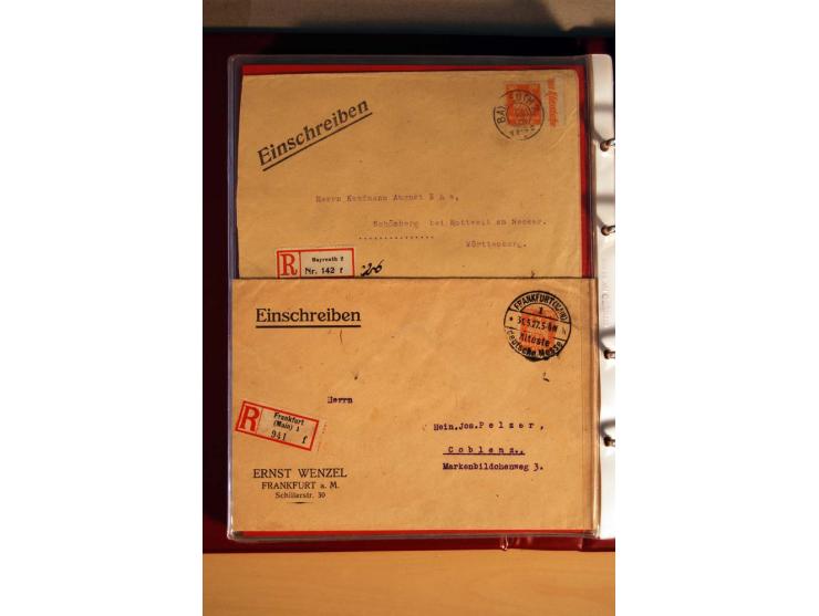 1923/32, umfangreiche Sammlung mit einigen hundert Briefen und Karten, sauber nach Ausgaben sortiert mit vielen besseren Einz