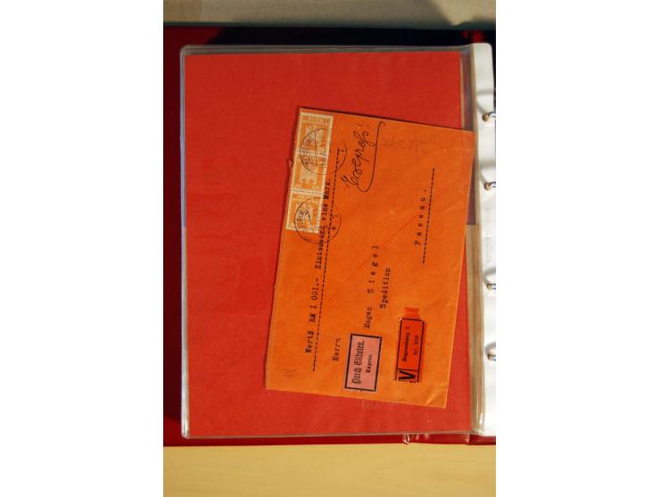 1923/32, umfangreiche Sammlung mit einigen hundert Briefen und Karten, sauber nach Ausgaben sortiert mit vielen besseren Einz
