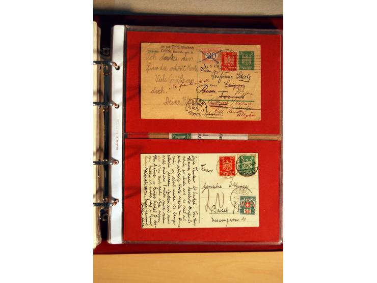 1923/32, umfangreiche Sammlung mit einigen hundert Briefen und Karten, sauber nach Ausgaben sortiert mit vielen besseren Einz