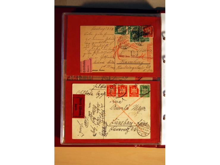 1923/32, umfangreiche Sammlung mit einigen hundert Briefen und Karten, sauber nach Ausgaben sortiert mit vielen besseren Einz