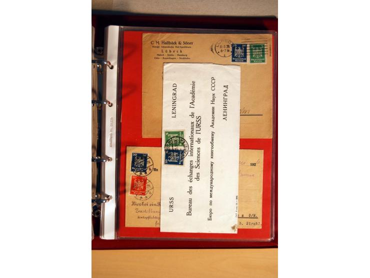 1923/32, umfangreiche Sammlung mit einigen hundert Briefen und Karten, sauber nach Ausgaben sortiert mit vielen besseren Einz