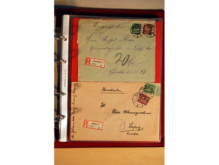 1923/32, umfangreiche Sammlung mit einigen hundert Briefen und Karten, sauber nach Ausgaben sortiert mit vielen besseren Einz