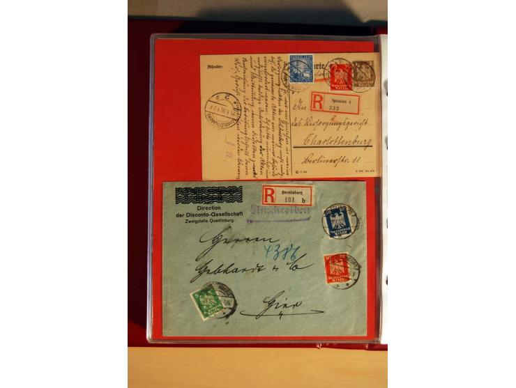1923/32, umfangreiche Sammlung mit einigen hundert Briefen und Karten, sauber nach Ausgaben sortiert mit vielen besseren Einz