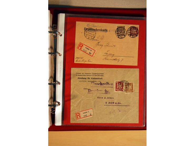 1923/32, umfangreiche Sammlung mit einigen hundert Briefen und Karten, sauber nach Ausgaben sortiert mit vielen besseren Einz