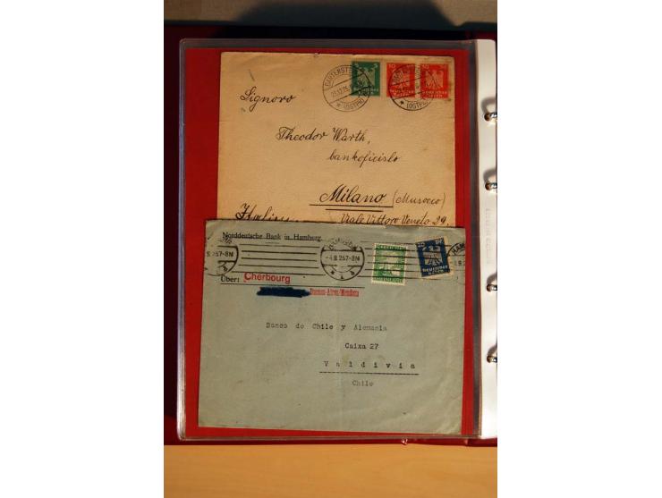 1923/32, umfangreiche Sammlung mit einigen hundert Briefen und Karten, sauber nach Ausgaben sortiert mit vielen besseren Einz