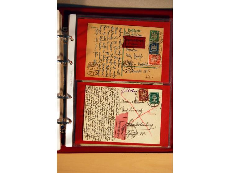 1923/32, umfangreiche Sammlung mit einigen hundert Briefen und Karten, sauber nach Ausgaben sortiert mit vielen besseren Einz