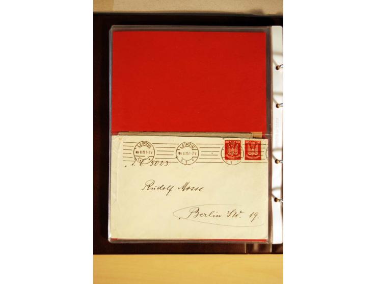 1923/32, umfangreiche Sammlung mit einigen hundert Briefen und Karten, sauber nach Ausgaben sortiert mit vielen besseren Einz