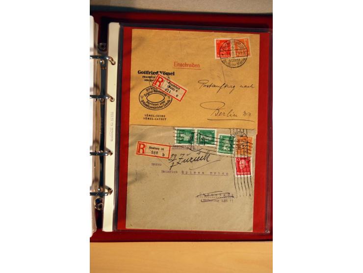 1923/32, umfangreiche Sammlung mit einigen hundert Briefen und Karten, sauber nach Ausgaben sortiert mit vielen besseren Einz