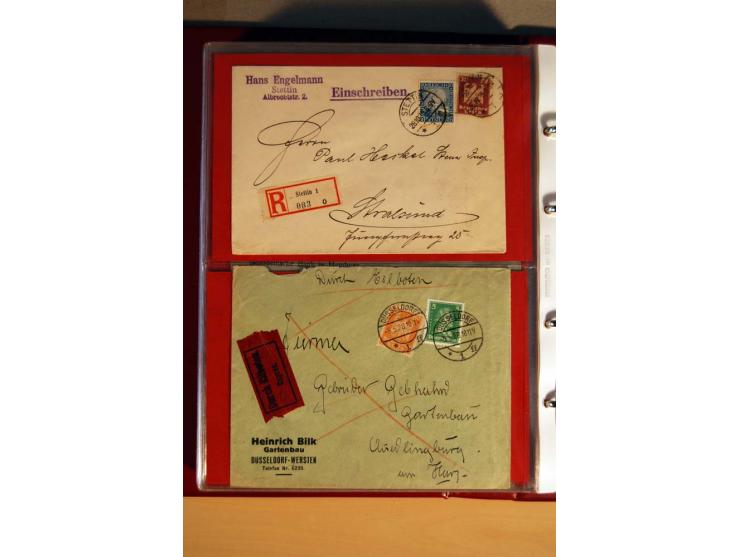 1923/32, umfangreiche Sammlung mit einigen hundert Briefen und Karten, sauber nach Ausgaben sortiert mit vielen besseren Einz
