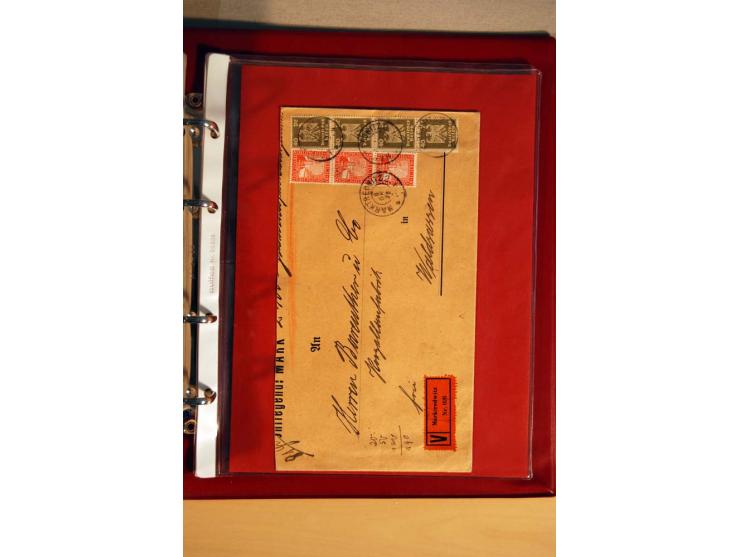 1923/32, umfangreiche Sammlung mit einigen hundert Briefen und Karten, sauber nach Ausgaben sortiert mit vielen besseren Einz