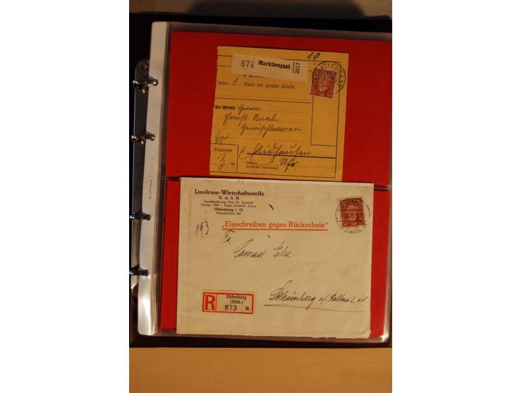 1923/32, umfangreiche Sammlung mit einigen hundert Briefen und Karten, sauber nach Ausgaben sortiert mit vielen besseren Einz