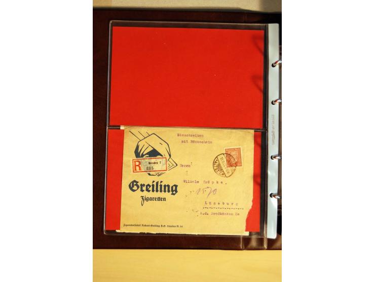1923/32, umfangreiche Sammlung mit einigen hundert Briefen und Karten, sauber nach Ausgaben sortiert mit vielen besseren Einz