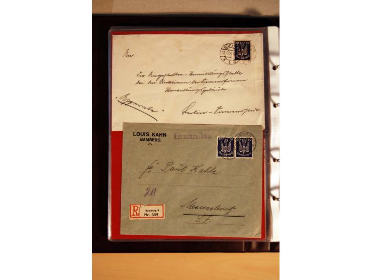 1923/32, umfangreiche Sammlung mit einigen hundert Briefen und Karten, sauber nach Ausgaben sortiert mit vielen besseren Einz