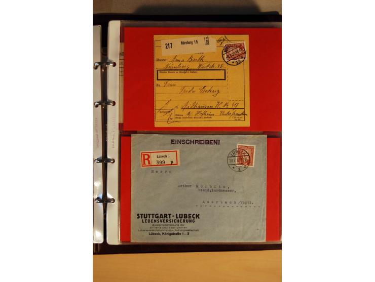 1923/32, umfangreiche Sammlung mit einigen hundert Briefen und Karten, sauber nach Ausgaben sortiert mit vielen besseren Einz