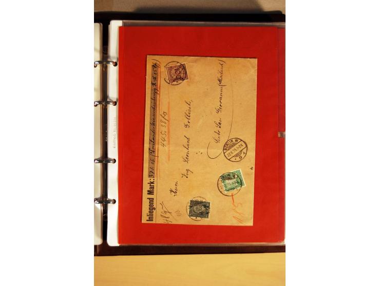 1923/32, umfangreiche Sammlung mit einigen hundert Briefen und Karten, sauber nach Ausgaben sortiert mit vielen besseren Einz