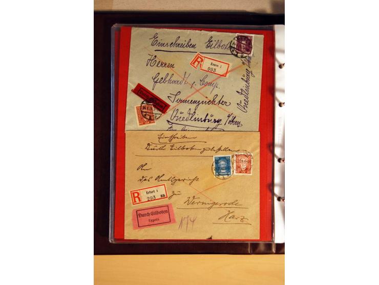 1923/32, umfangreiche Sammlung mit einigen hundert Briefen und Karten, sauber nach Ausgaben sortiert mit vielen besseren Einz