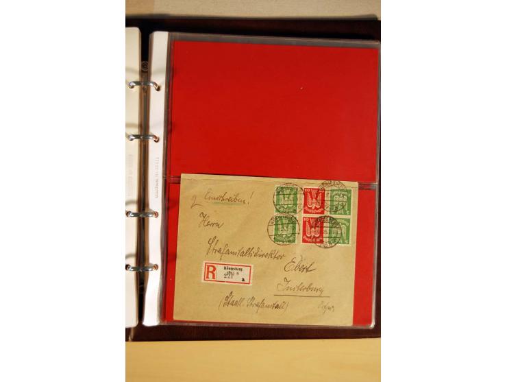 1923/32, umfangreiche Sammlung mit einigen hundert Briefen und Karten, sauber nach Ausgaben sortiert mit vielen besseren Einz