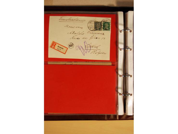 1923/32, umfangreiche Sammlung mit einigen hundert Briefen und Karten, sauber nach Ausgaben sortiert mit vielen besseren Einz