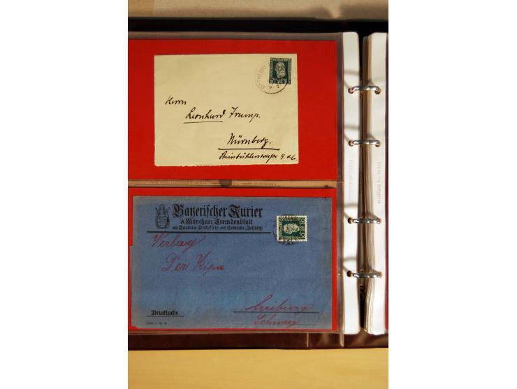 1923/32, umfangreiche Sammlung mit einigen hundert Briefen und Karten, sauber nach Ausgaben sortiert mit vielen besseren Einz