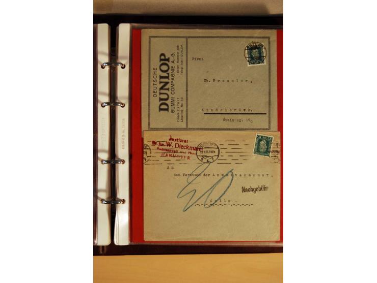 1923/32, umfangreiche Sammlung mit einigen hundert Briefen und Karten, sauber nach Ausgaben sortiert mit vielen besseren Einz