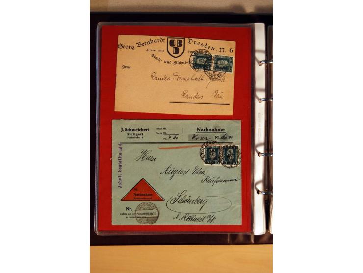 1923/32, umfangreiche Sammlung mit einigen hundert Briefen und Karten, sauber nach Ausgaben sortiert mit vielen besseren Einz