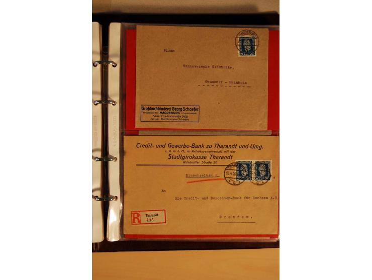1923/32, umfangreiche Sammlung mit einigen hundert Briefen und Karten, sauber nach Ausgaben sortiert mit vielen besseren Einz
