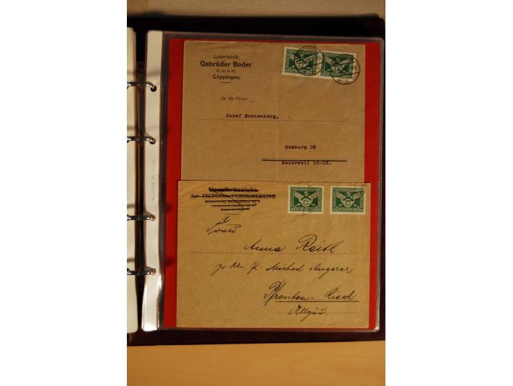 1923/32, umfangreiche Sammlung mit einigen hundert Briefen und Karten, sauber nach Ausgaben sortiert mit vielen besseren Einz