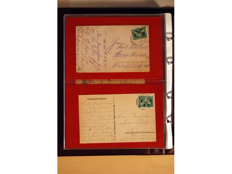 1923/32, umfangreiche Sammlung mit einigen hundert Briefen und Karten, sauber nach Ausgaben sortiert mit vielen besseren Einz