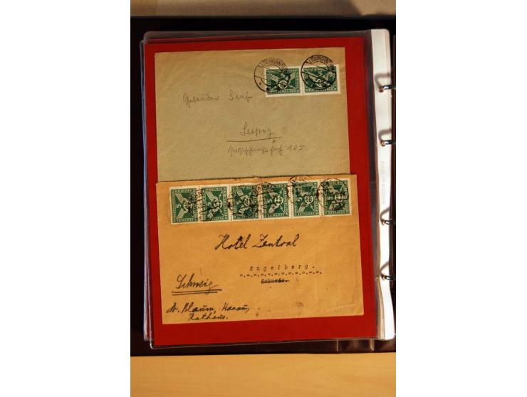 1923/32, umfangreiche Sammlung mit einigen hundert Briefen und Karten, sauber nach Ausgaben sortiert mit vielen besseren Einz