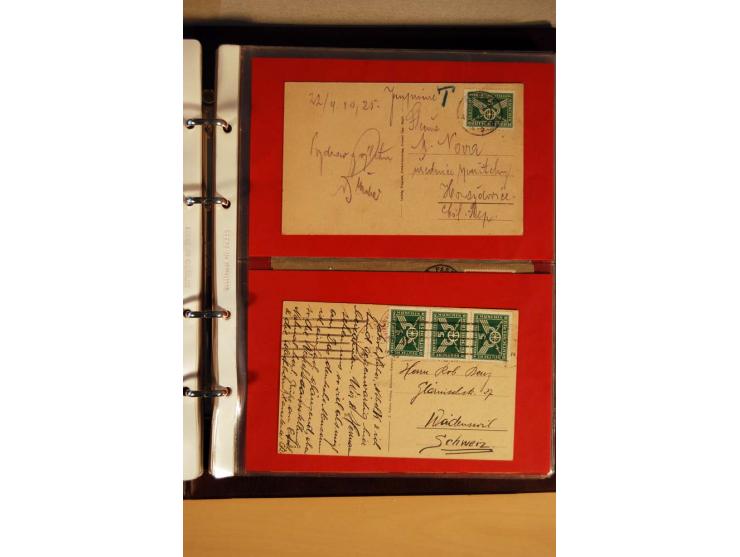1923/32, umfangreiche Sammlung mit einigen hundert Briefen und Karten, sauber nach Ausgaben sortiert mit vielen besseren Einz