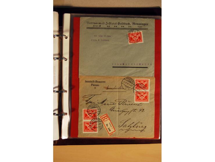 1923/32, umfangreiche Sammlung mit einigen hundert Briefen und Karten, sauber nach Ausgaben sortiert mit vielen besseren Einz