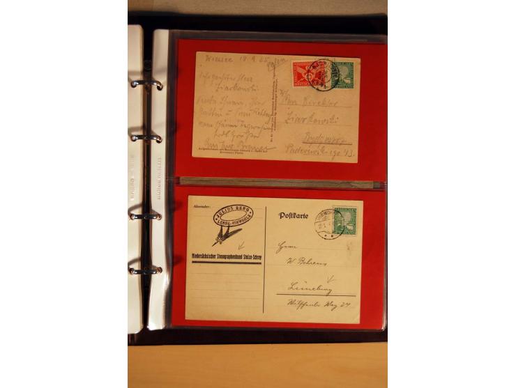 1923/32, umfangreiche Sammlung mit einigen hundert Briefen und Karten, sauber nach Ausgaben sortiert mit vielen besseren Einz