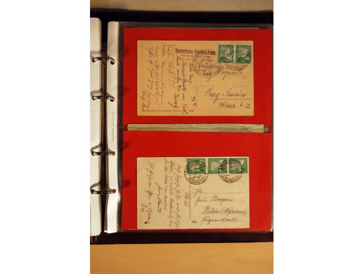 1923/32, umfangreiche Sammlung mit einigen hundert Briefen und Karten, sauber nach Ausgaben sortiert mit vielen besseren Einz