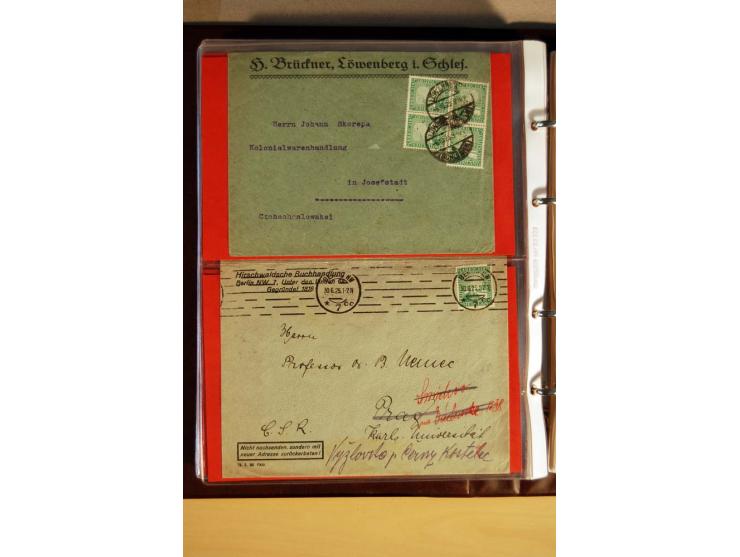 1923/32, umfangreiche Sammlung mit einigen hundert Briefen und Karten, sauber nach Ausgaben sortiert mit vielen besseren Einz