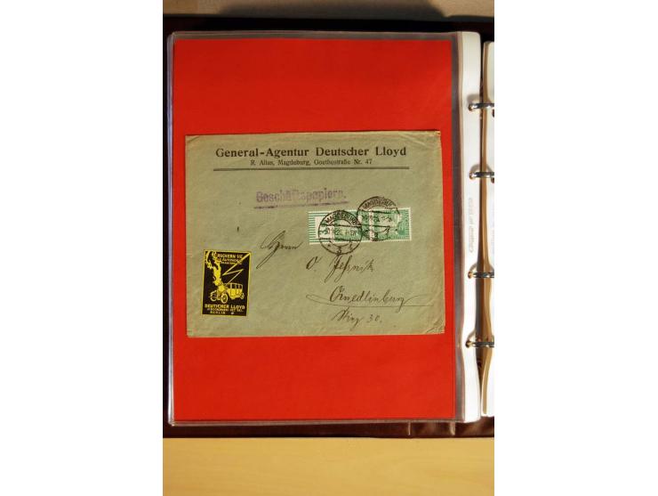 1923/32, umfangreiche Sammlung mit einigen hundert Briefen und Karten, sauber nach Ausgaben sortiert mit vielen besseren Einz